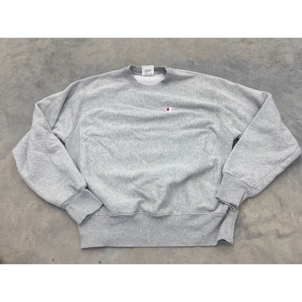 Champion Reverse Weave Sweatshirt Mens Medium Gray Oversized Gorpcore Minimalist